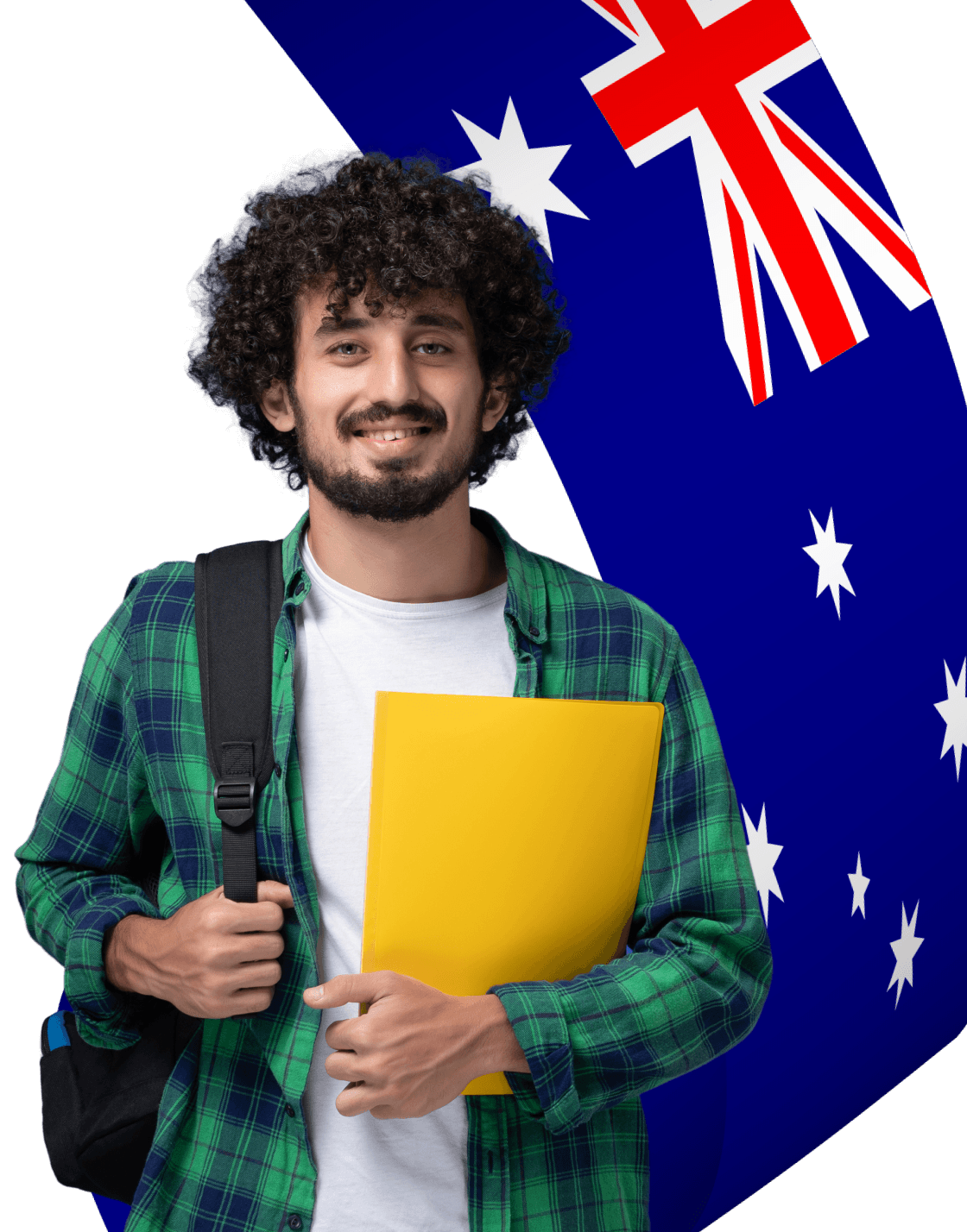 Student holding notebook