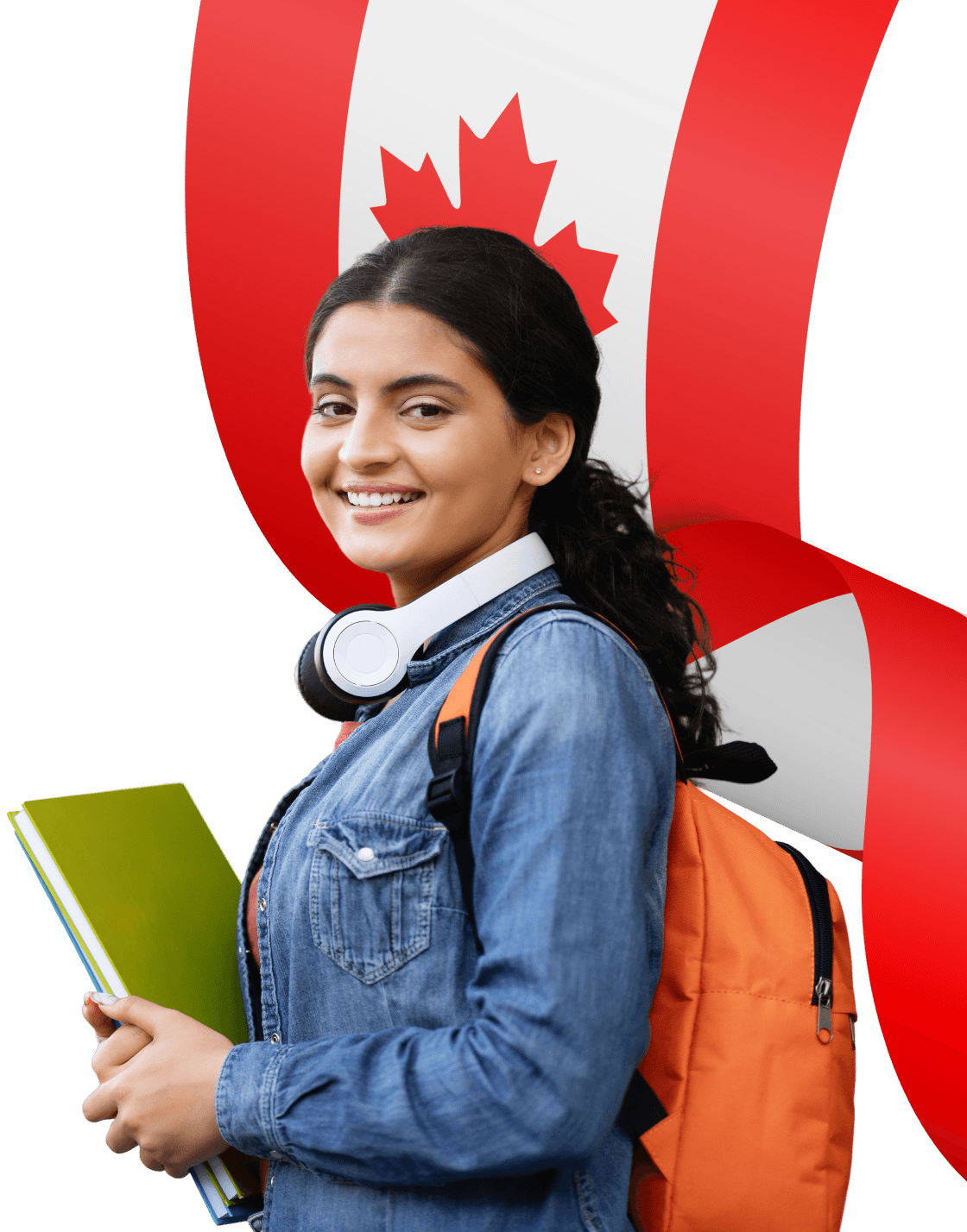 Student holding notebook