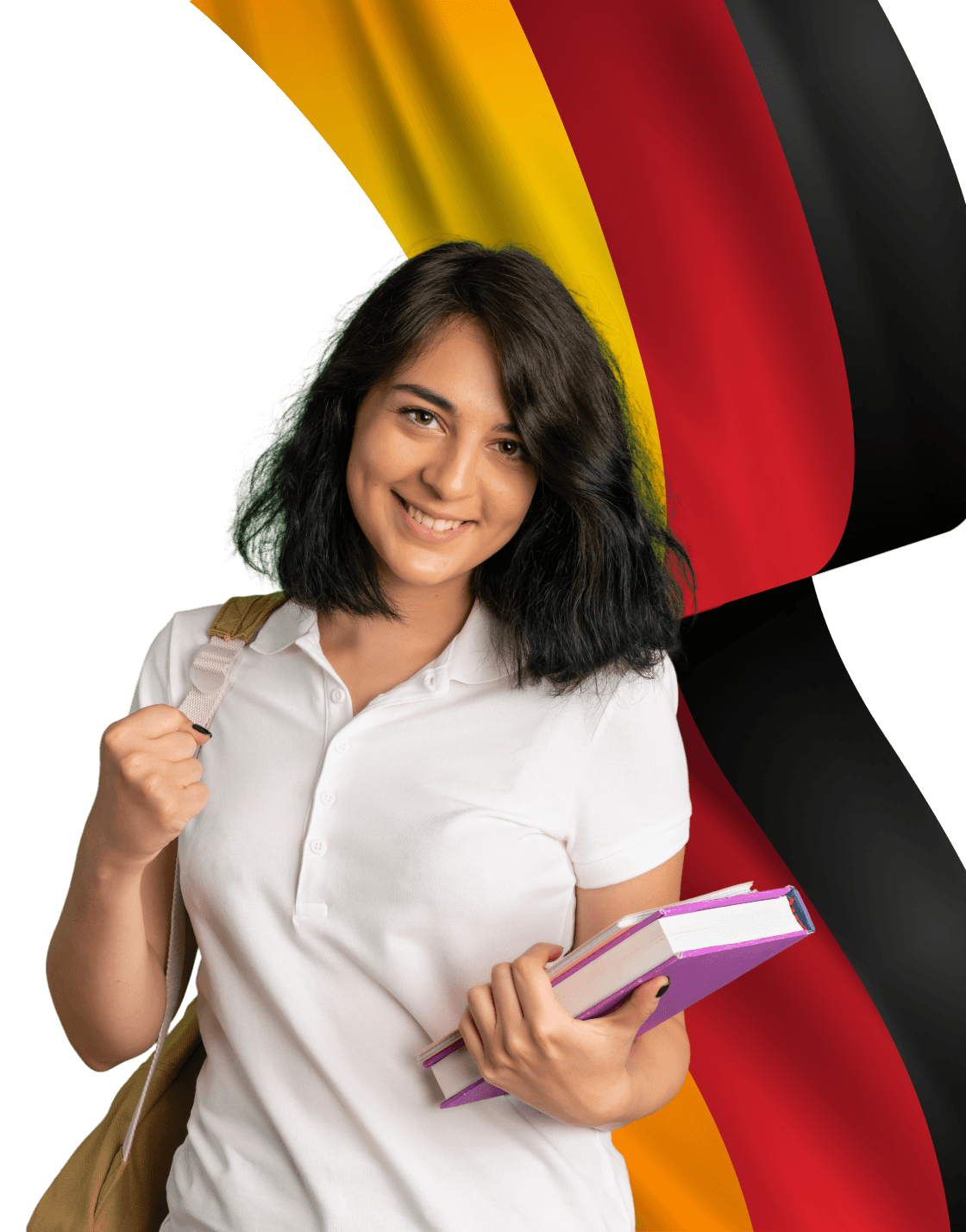 Student holding notebook