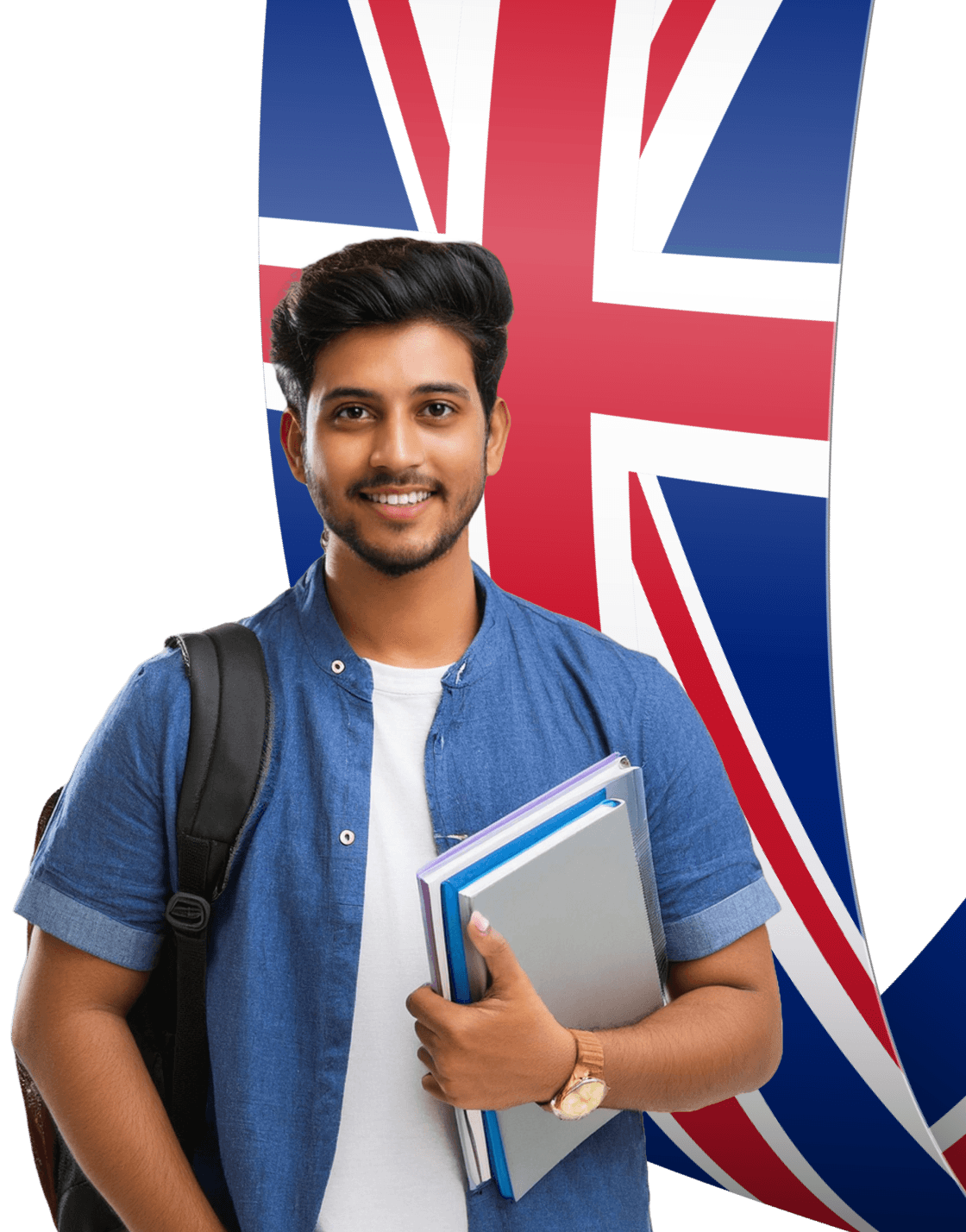 Student holding notebook