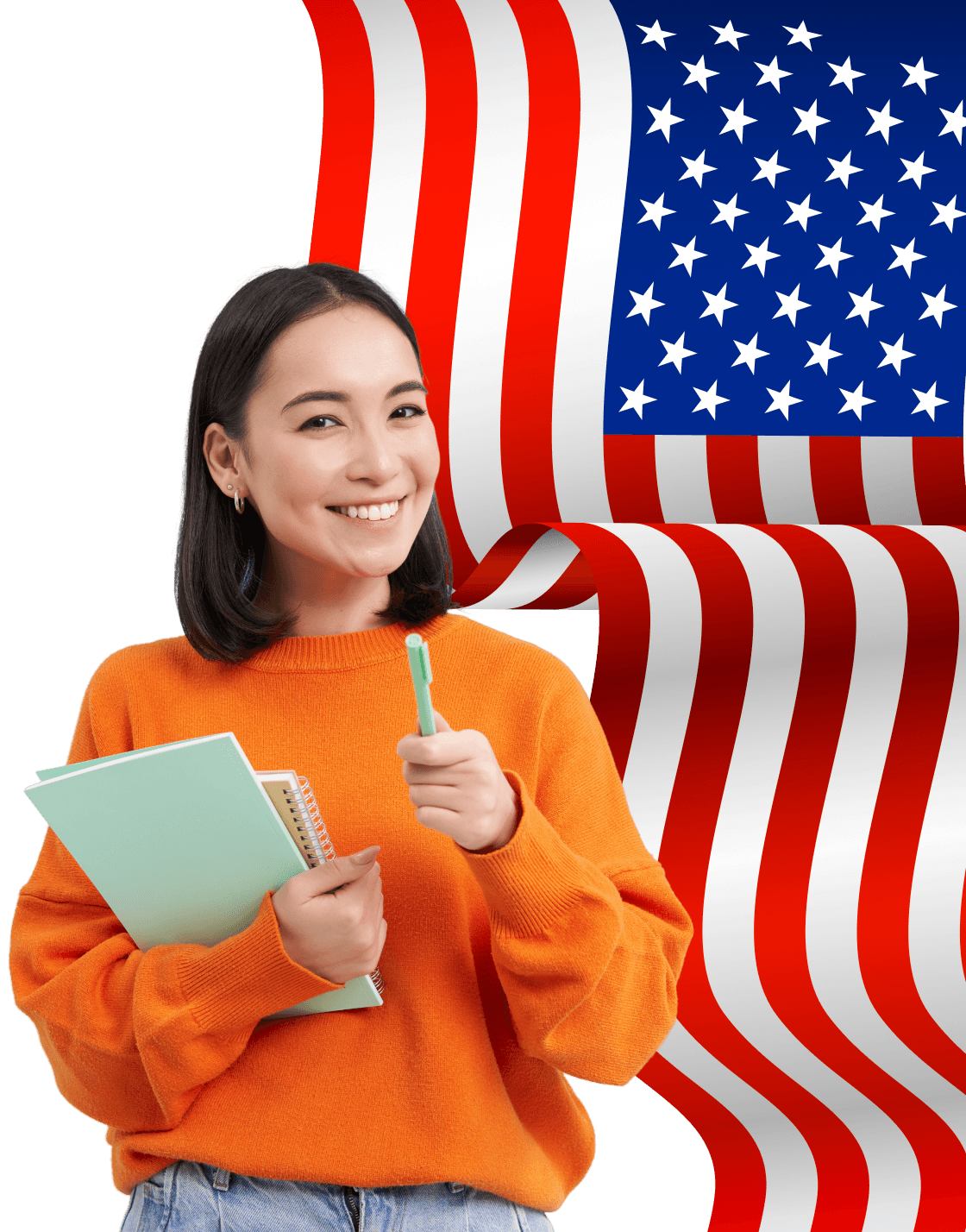 Student holding notebook